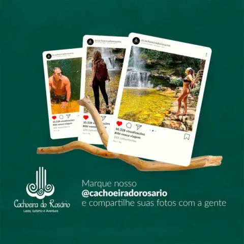 Compartilhe sua experiência na Cachoeira do Rosário - Marque nosso Instagram