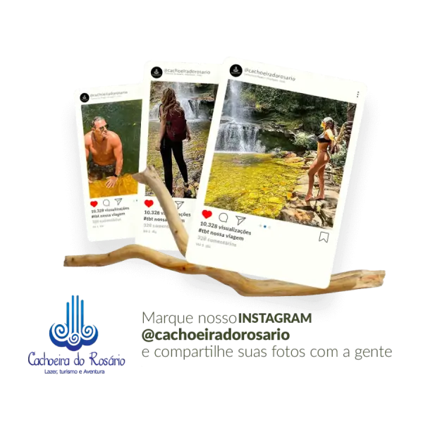 Compartilhe sua experiência na Cachoeira do Rosário - Marque nosso Instagram